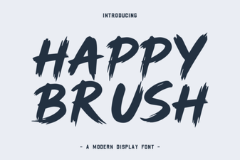 Happy Brush Fonts for Creative Design Projects